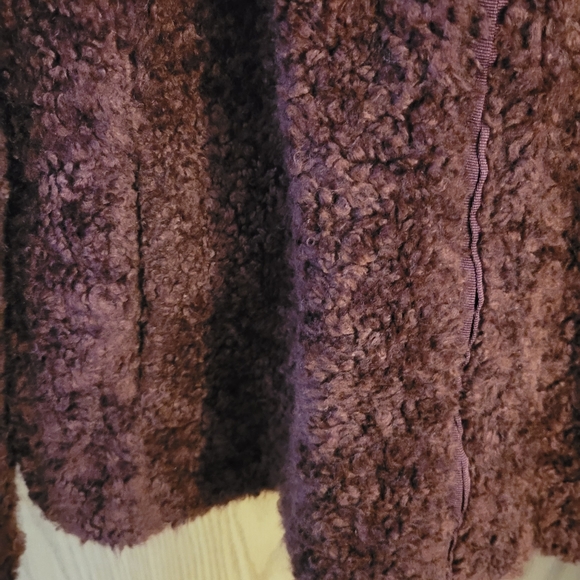 Pendleton Maroon Teddy Wool Coat Women Medium - Picture 5 of 7